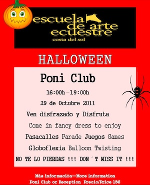 Halloween at the Estepona riding school Halloween at the Estepona riding school