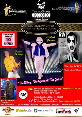 Michael Jackson, Robbie Williams, Freddie Mercury Marbella Tribute Michael Jackson, Robbie Williams, Freddie Mercury Marbella Tribute