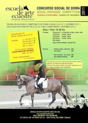 Social dressage competition at Estepona Riding School Social dressage competition at Estepona Riding School
