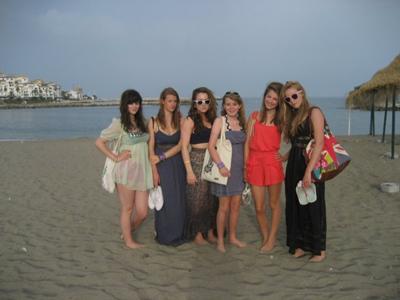 me and my friends on the beach in Banus