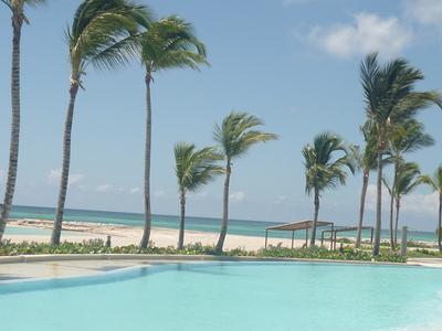 Caribbean Blue sea and sandy beach