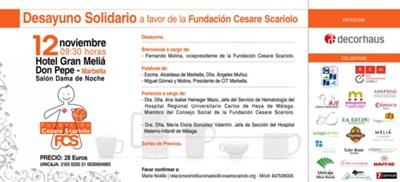 Charity breakfast for Cesare Scariolo Foundation