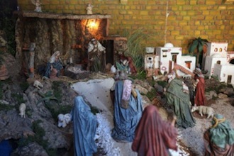 Christmas nativity market