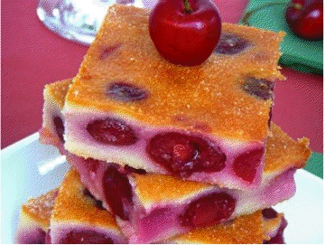 Batter pudding with cherries