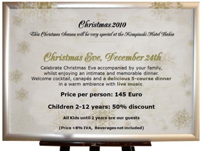 Christmas Eve Program at the Kempinski Hotel Bahía