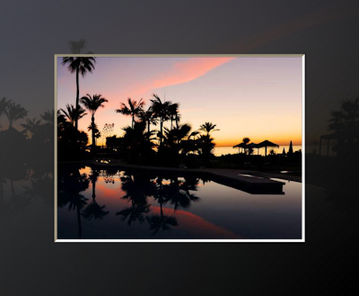 This beautiful sunset is seen from the Kempinski Hotel Bahía DeLuxe Rooms