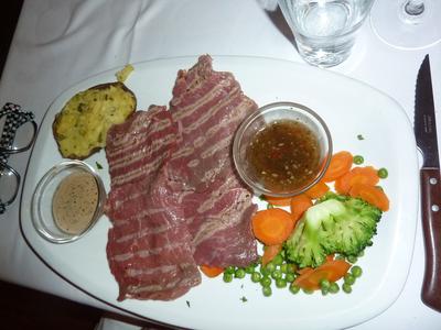 Meat ready for cooking at the table