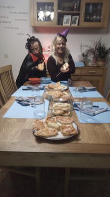 Spooky pastry we cooked for Halloween ( 2018)