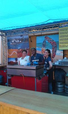 Visiting the Australian Stand at the Food Festival