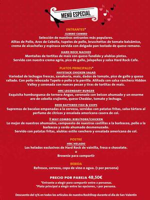 Hard Rock Cafe Valentine's Day Special