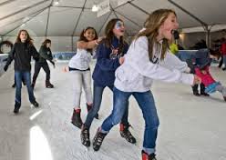 Ice skating in Puerto Banus