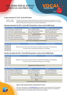 International Vocal and Beatboxing Workshop Weekend