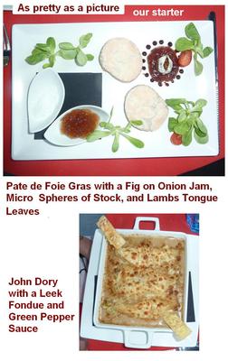 our starter and a fish course