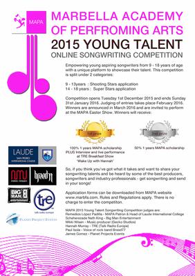 MAPA Young Talent Songwriting Competition 2015