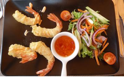 Tempura Prawns at Marbella Golf Country Club
