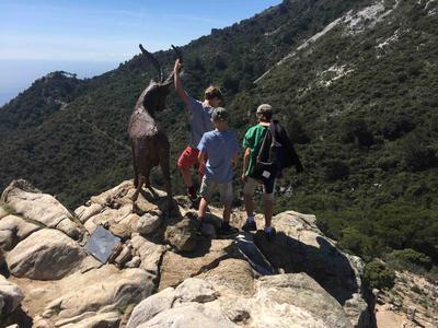 The famous goat statue overlooking Marbella