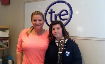 Amalia Estradaswith TRE radio presenter Hannah Murray