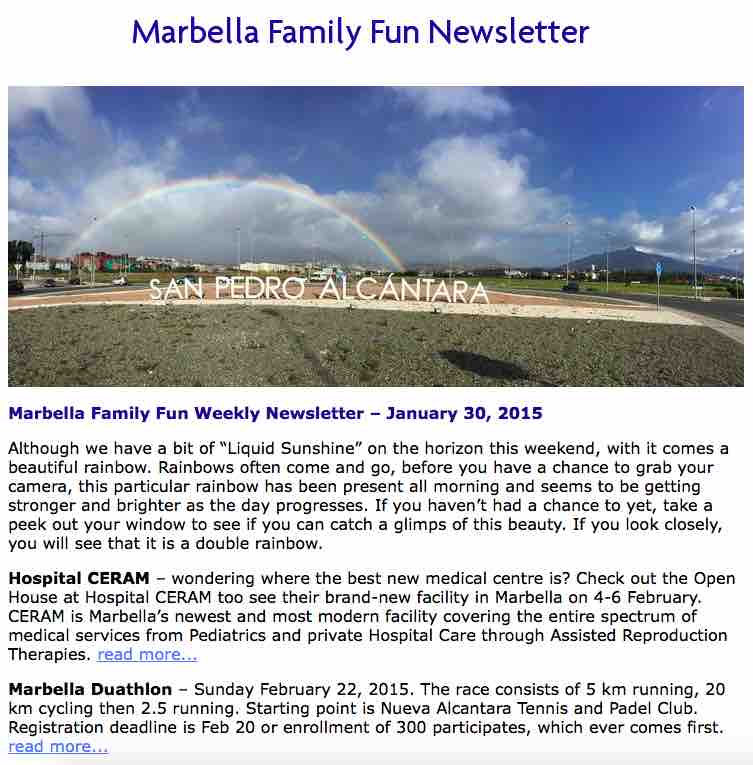 marbella newsletter everything families