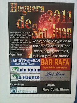 Noche de San Juan in San Pedro