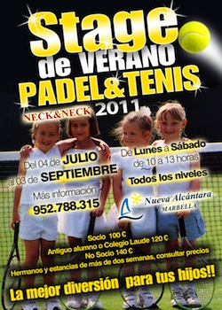 Nueva Alcantara padel and tennis summer camp