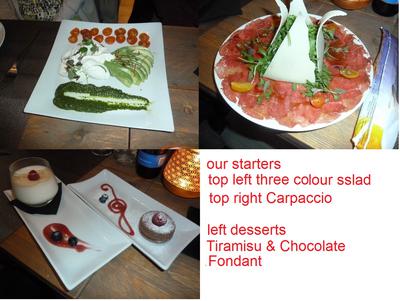 our starters & desserts