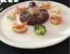 Black Rice and Truffles, Scallops, and Prawns 