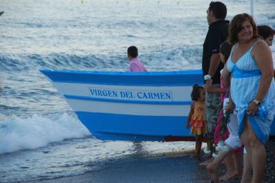 Boat carrying the virgin