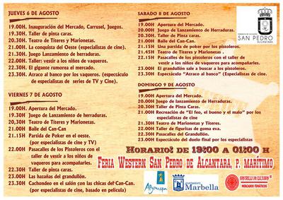 Agenda Feria Western San Pedro